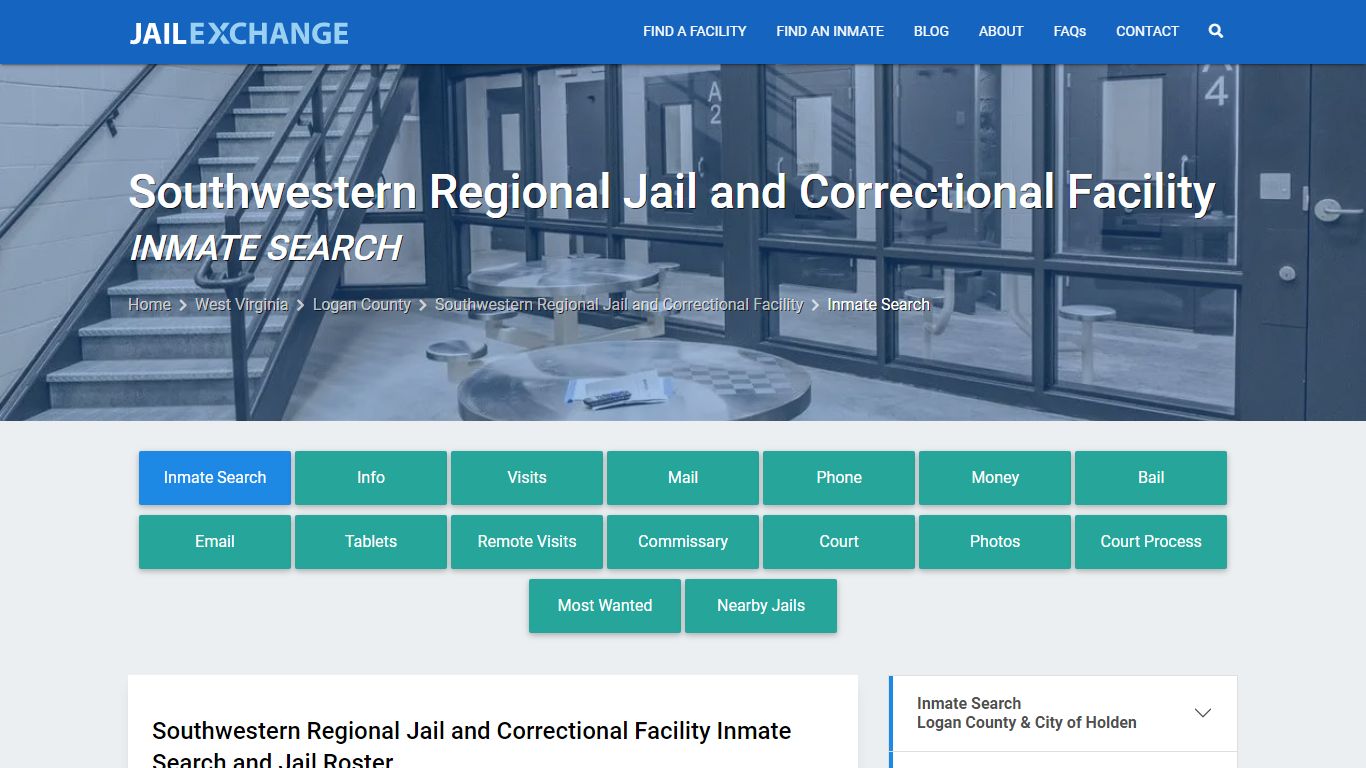 Southwestern Regional Jail and Correctional Facility Inmate Search